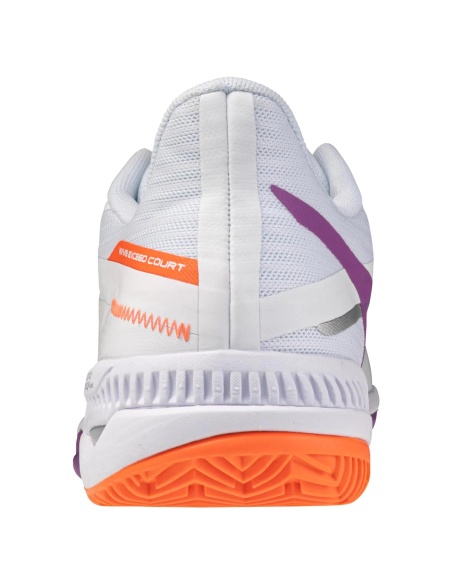 Mizuno Wave Exceed Court Tennis White/Dahlia/Lava Orange