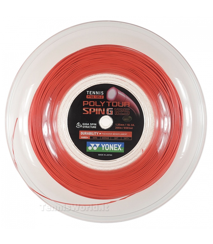 Yonex Poly Tour Spin G 1,25 Orange (200mt)