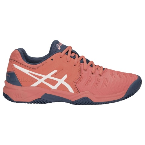 Asics Gel Resolution 7 Junior Clay Papaya/White