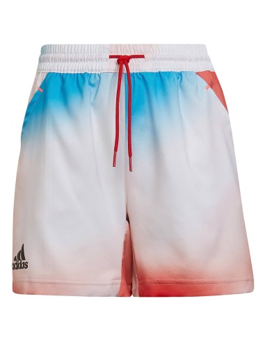 Adidas Printed Short Boy White/Red/Sky