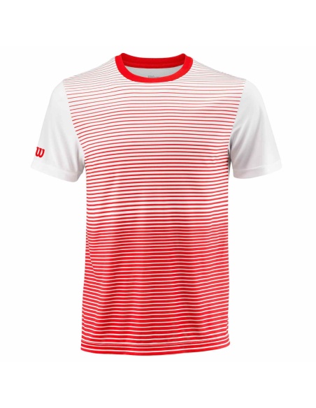 Wilson Striped T-Shirt Crew Red Wilson Striped T-Shirt Crew Red