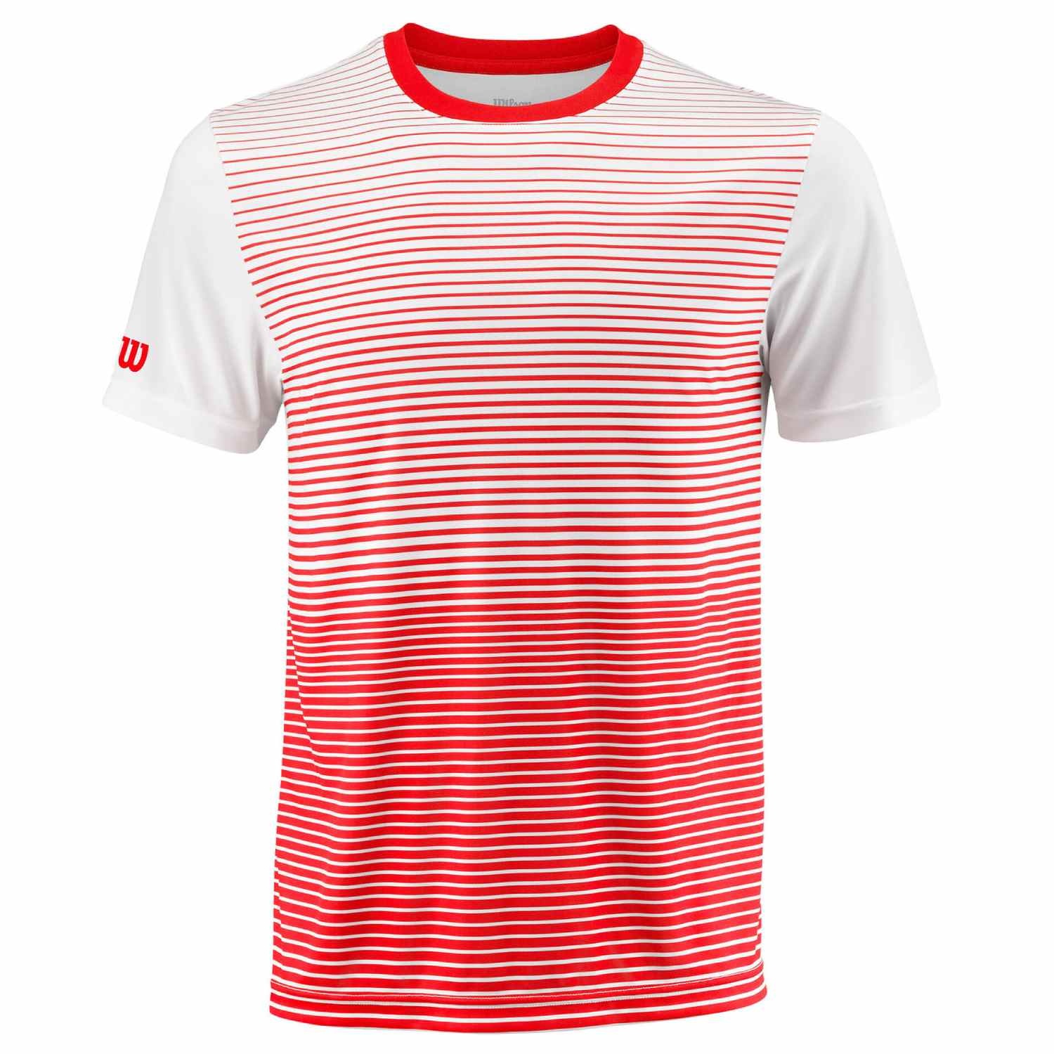 Wilson Striped T-Shirt Crew Red