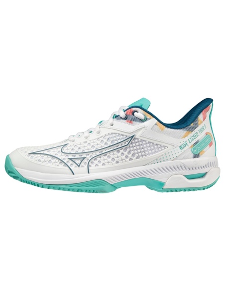 Mizuno Wave Exceed Tour 5 Clay White/Turquoise Mizuno Wave Exceed Tour 5 Clay White/Turquoise